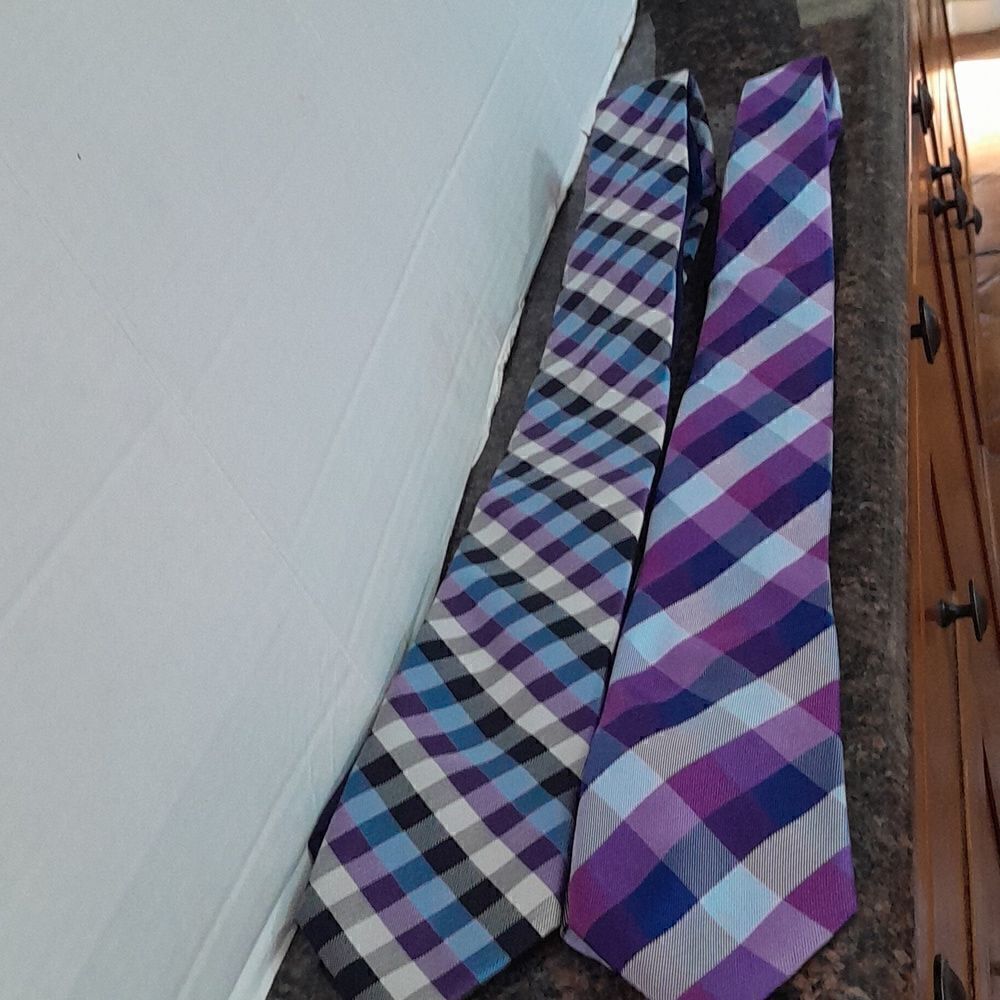 2 Tommy Hilfiger Plaid Ties...NEW CONDITION...NO TAGS